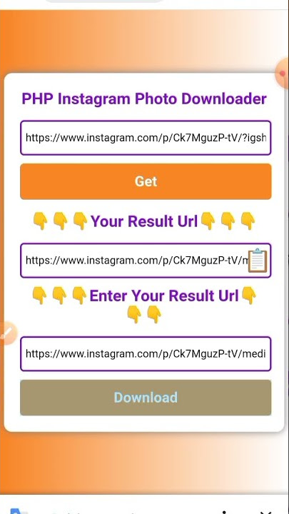 Instagram Photo Downloader Tool Preview Only HTML CSS JavaScript And PHP #short #shorts