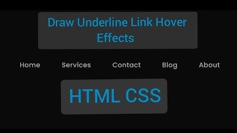 Underline Link Hover Effects Using HTML & CSS