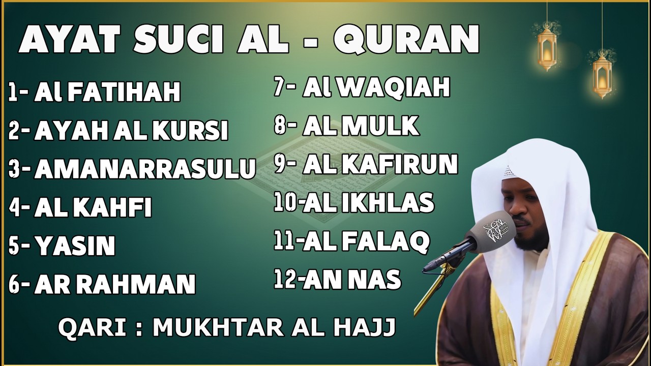 Alquran Dengan Suara Yang Sangat Indah -Alfatiha, Alkahfi,Yasin,Alwaqia, Arrahman,Almulk Almoeathat