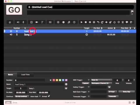16  Qlab3   Pre loading a Cue
