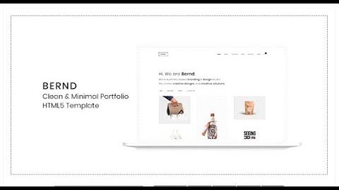 Bernd - Clean & Minimal Portfolio HTML5 Template | Themeforest Templates