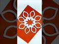 Easy Paper Cutting Snowflake Design #shorts #shortsvideo #papercrafts