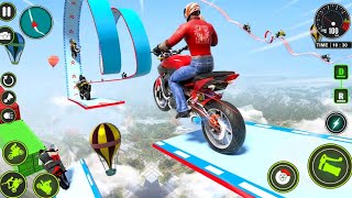 GT Bike Mega Ramp Racing Stunt Games - Impossible Stunt Motorcycle Rider Game - Android Gameplay screenshot 4