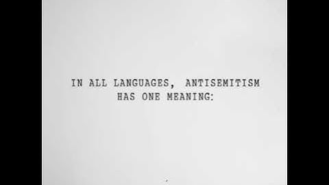 Antisemitism means hatred