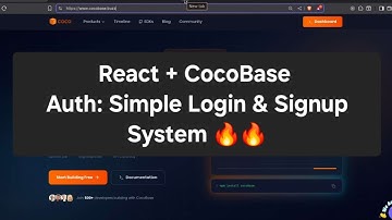 React + CocoBase Auth: Simple Login & Signup System (Full Walkthrough)