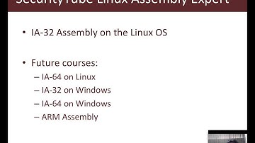 [SecurityTube.net]  What is Assembly Language? (SLAE)