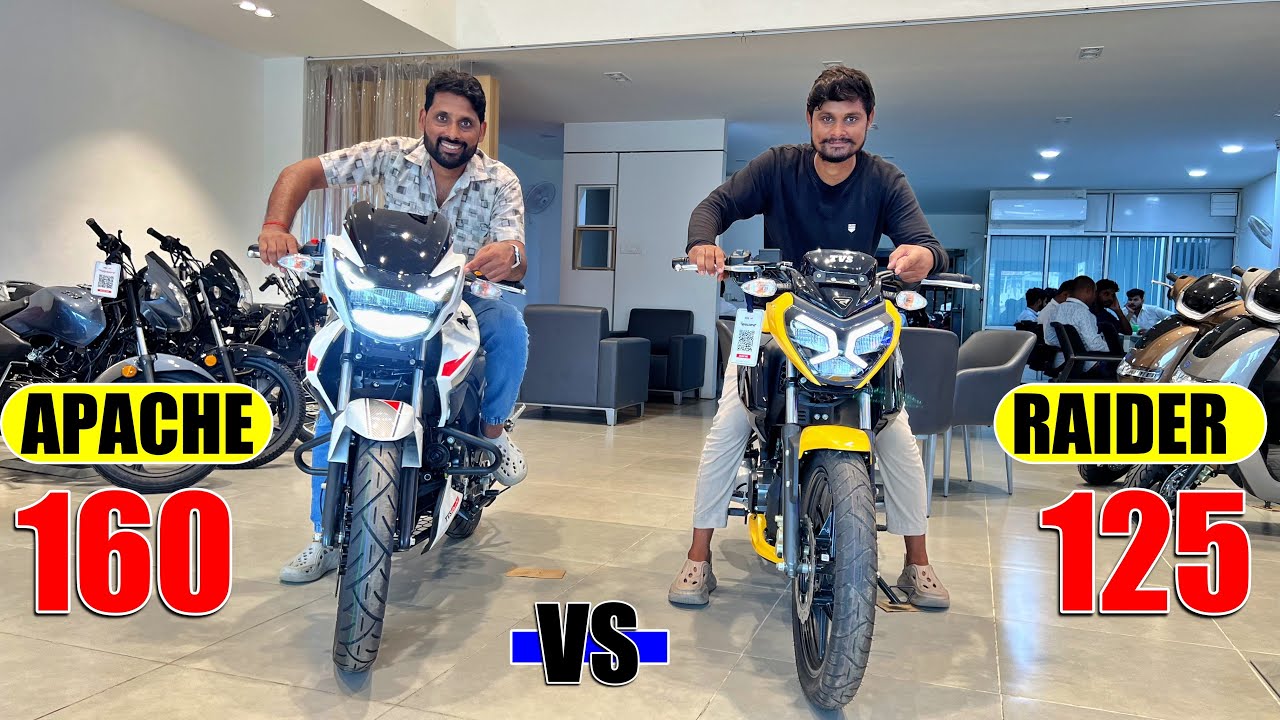 New Tvs Raider 125 vs Tvs Apache RTR 160 2V Which Is Best Bike In 2024 ...