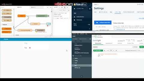 Firebase + node RED + MongoDB와 연동