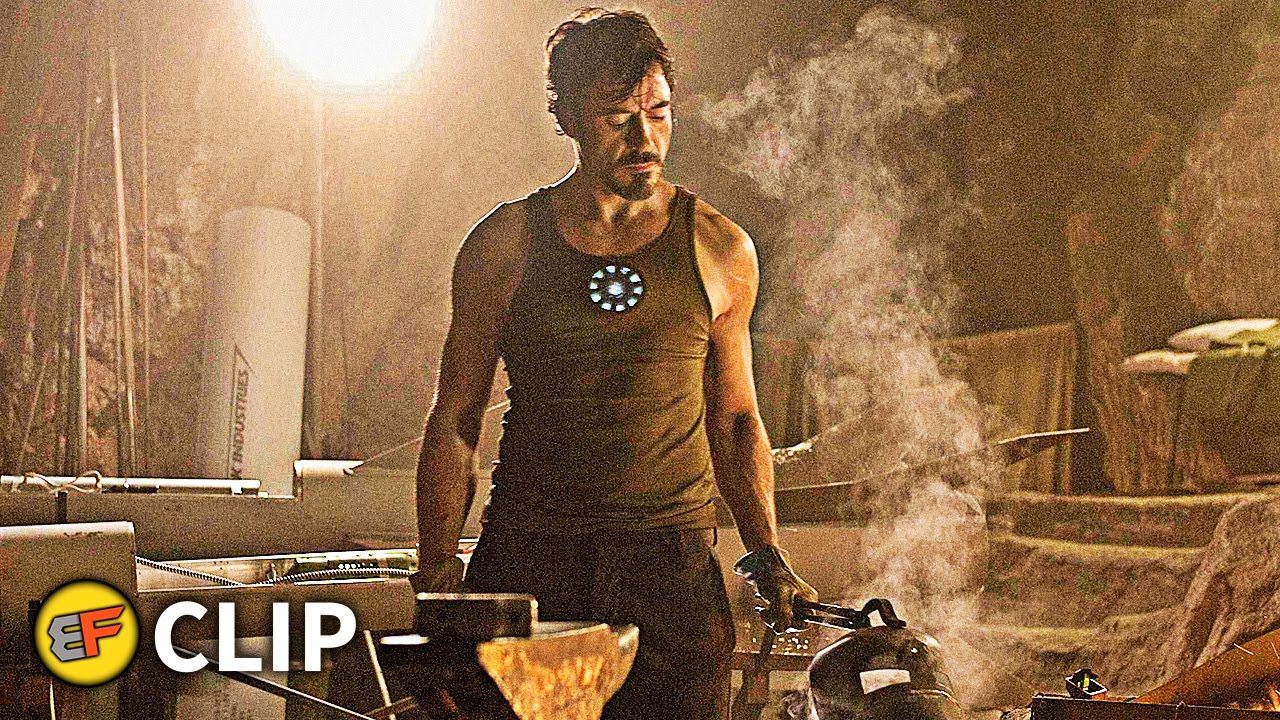 Tony Stark Builds Mark I Armor   First Suit Up Scene  Iron Man 2008 Movie Clip HD 4K