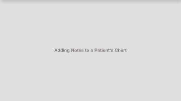 Adding Notes to a Patient’s Chart