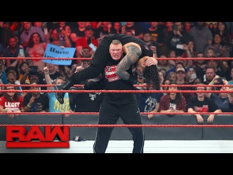 Brock Lesnar confronts multiple Raw Superstars: Raw, Jan. 16, 2017