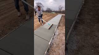 Brooming Wet Concrete is Oddly Satisfying