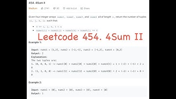 3 Feb Leetcode Daily 454. 4Sum II - Problem Statement (Hindi)