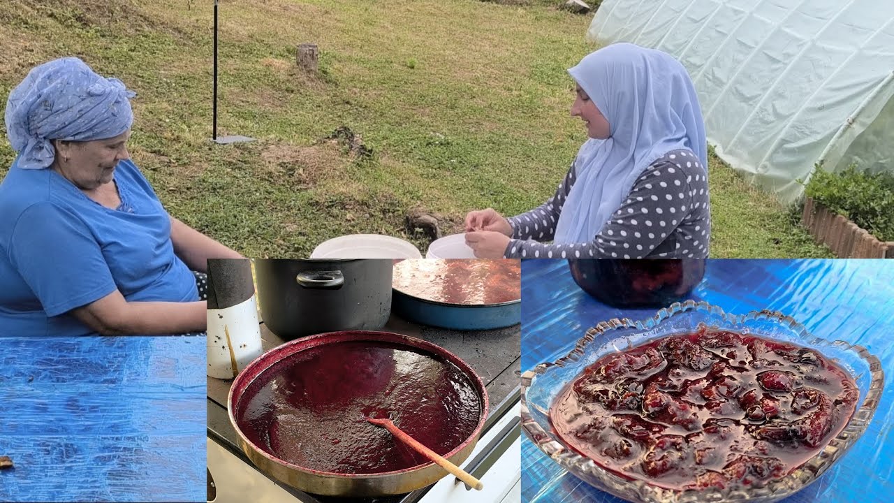 PRAVIM PEKMEZ SA SVEKRVOM,Učim od nje kako se pravi TRADICIONALNI PEKMEZ OD ŠLJIVA na dva načina 💜