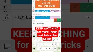Extract First Word in Excel | TEXTBEFORE Function #excel