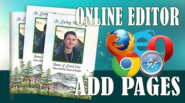 Online Funeral Program Editor - How To Add More Pages