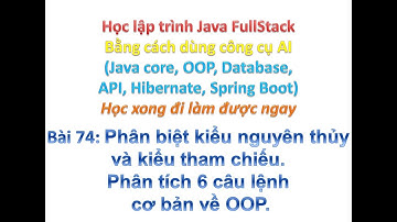[Khóa học Java FullStack bằng công cụ AI] Bài 74: Phân biệt kiểu nguyên thủy và kiểu tham chiếu.