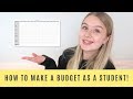 How to create a BUDGET as a STUDENT!