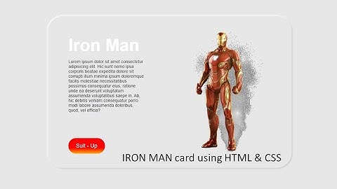 Ironman Card using HTML and CSS | Neumorphism Card using HTML and CSS