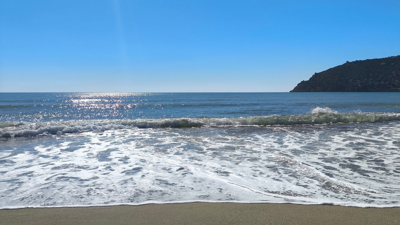 Coastal Ocean Waves in Sunlight ☀️ 10 Hour Beach Sounds for Sleep, Study & Stress Relief