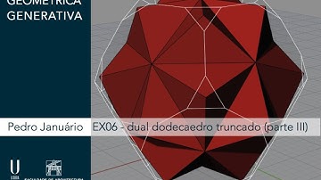 Exercício 06 parte 3/3 - Dual de um dodecaedro truncado a um quarto da aresta