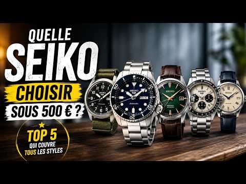 Sélection de cinq montres Seiko à moins de 500 euros