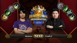 Alutemu vs GivePLZ | 2021 Hearthstone Grandmasters Asia-Pacific | Top 8 | Season 1 | Week 2