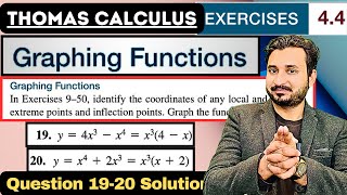 Thomas Calculus Exercise 4.4 Question 19 to 20 solution| Graphing Functions by MSN Mathematician|