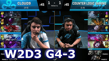 Cloud 9 vs CLG Game 3 | S7 NA LCS Spring 2017 Week 2 Day 3 | C9 vs CLG G3 W2D3