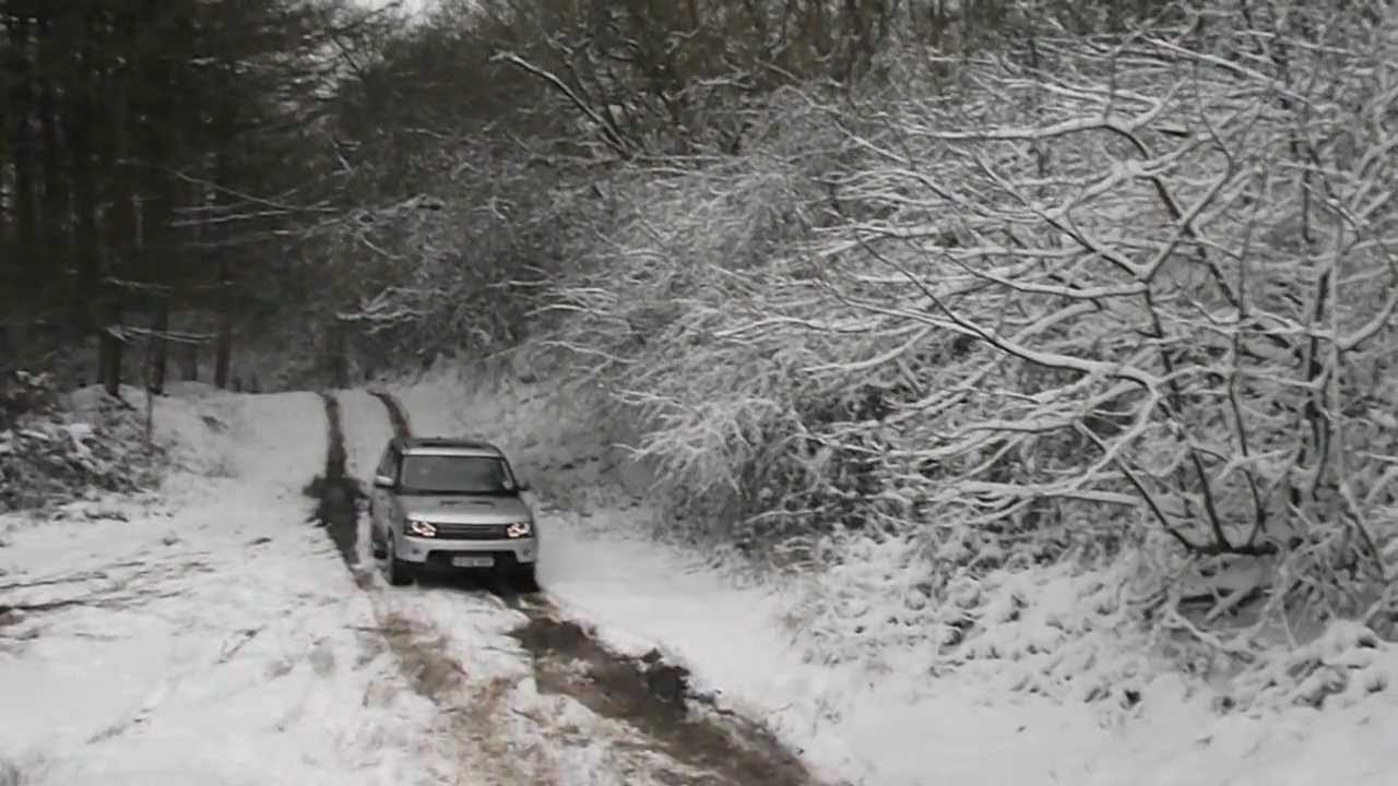 Land Rover up hill in snow at Eastnor Castle. YouTube