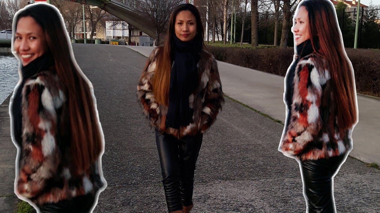 AUTUM | WALKING IN BROWN BOOTS AND LEATHER JEANS AND FUR JACKET IN FRANCE | ❤ANGEL UNGER OFFICIAL❤ |