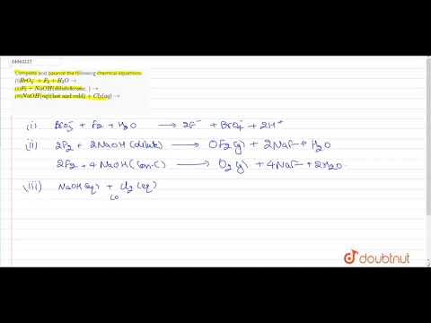 Video Complete and balance the following chemical equations. - youtube