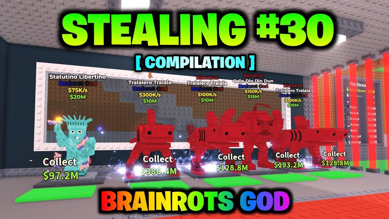 Roblox Steal a Brainrot Stealing Brainrots Compilation Part 30 (Many