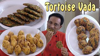 Tortoise Masala Vada - 3 Varities vadas - Dal Bonda - Palak pakoda