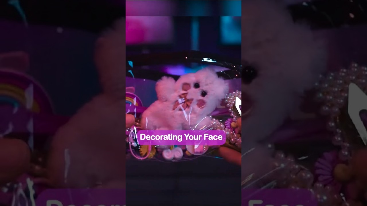 ASMR - Decorating your face! ✨ #shorts