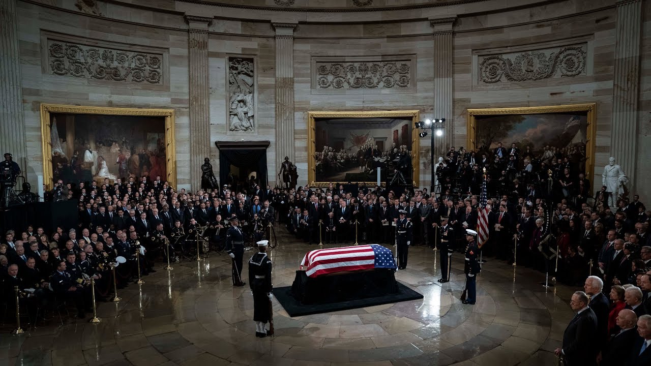 H.W. Bush funeral live stream YouTube