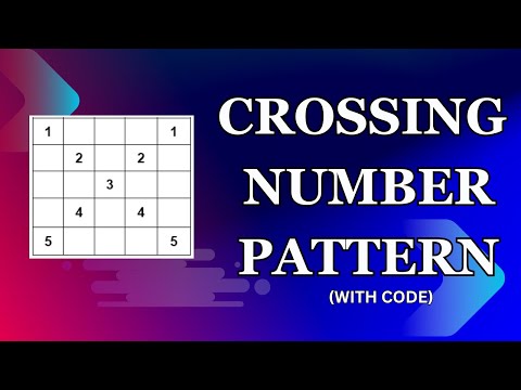 Cross Pattern programs in java | X shape pattern in java