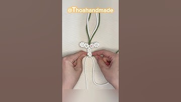 Hướng dẫn làm móc khoá hình thánh giá #shorts #handmade #crochet #cross #keychain #macrame