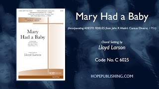 MARY HAD A BABY - Christmas Spiritual/Arr. Lloyd Larson chords