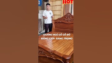 Giường Ngủ Gỗ Gõ Đỏ - mẫu Giường Tân Cổ Điển Đẹp - Giường Tủ Đẹp #giuonggo #giuongtudep