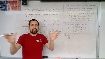 Chapter 10 (part 1) - Hypothesis testing of means from two samples