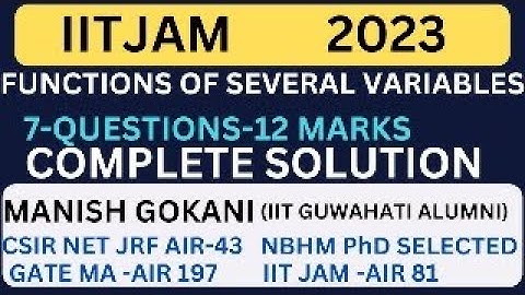 IIT-JAM 2023 FOSV COMPLETE SOLUTION  | WITH MANISH GOKANI SIR | #iitjammaths  #iitjamtestseries