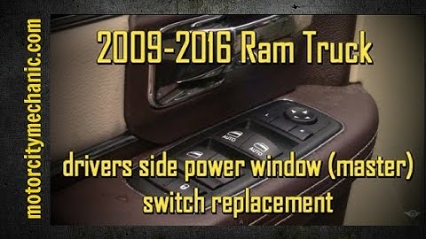 2009-2016 Ram truck drivers side power window (master) switch removal