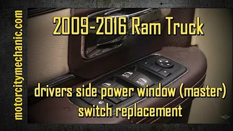 2009-2016 Ram truck drivers side power window (master) switch removal
