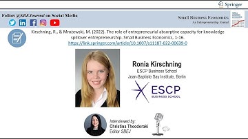 Ronja Kirschning reflects on the role of entrepreneurial absorptive capacity for knowledge spillover