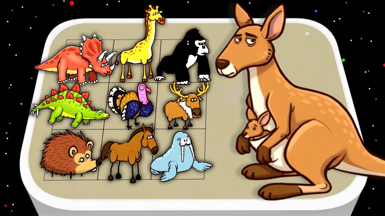 Merge ANIMALS MY PERFECT ZOO - Монстр-динозавр против диких животных, битва Merge Master, геймплей