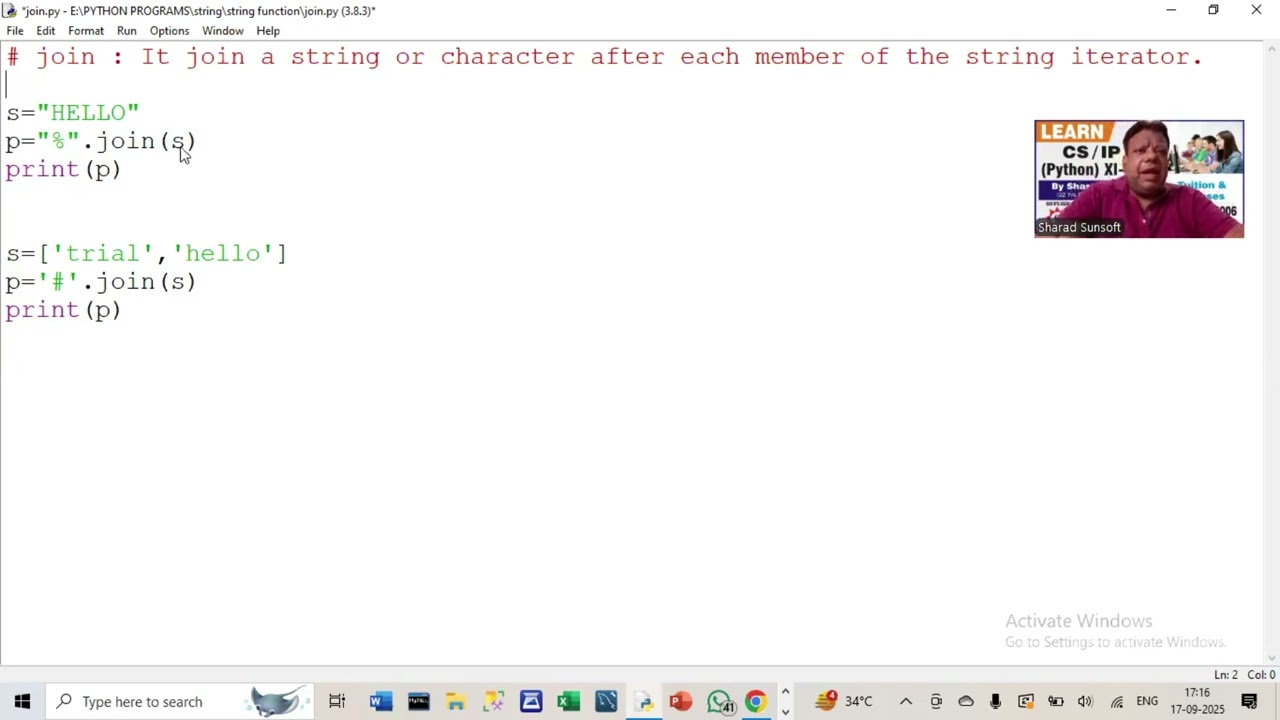 JOIN FUNCTION IN PYHON