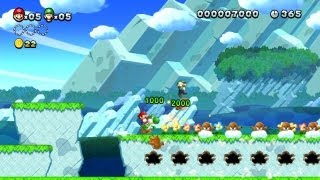 New Super Mario Bros. U -- Yoshi Carries Luigi Through Yoshi Hill