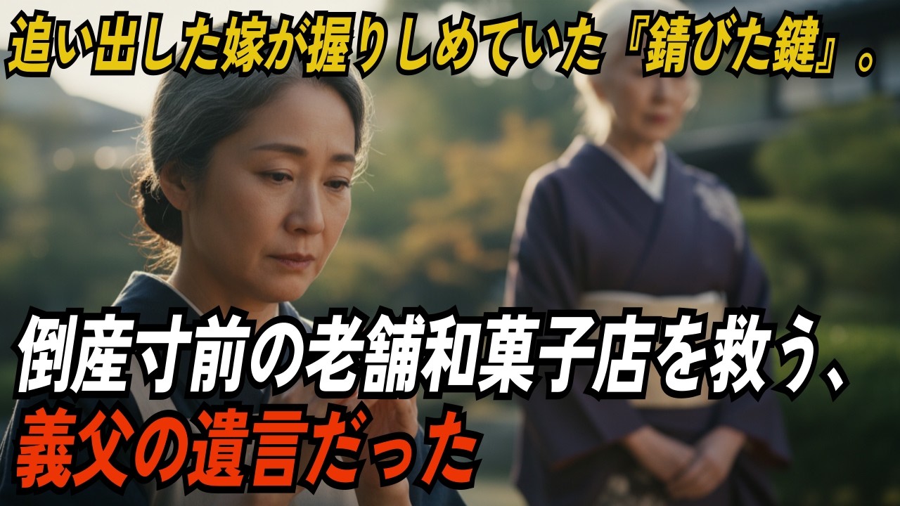 追い出した嫁が握りしめていた『錆びた鍵』。倒産寸前の老舗和菓子店を救う、義父の遺言だった／人生の話／切ないミステリー／朗読／オーディオブック