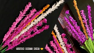 Crepe Paper flowers making | art from waste | Thamizh crafty heart